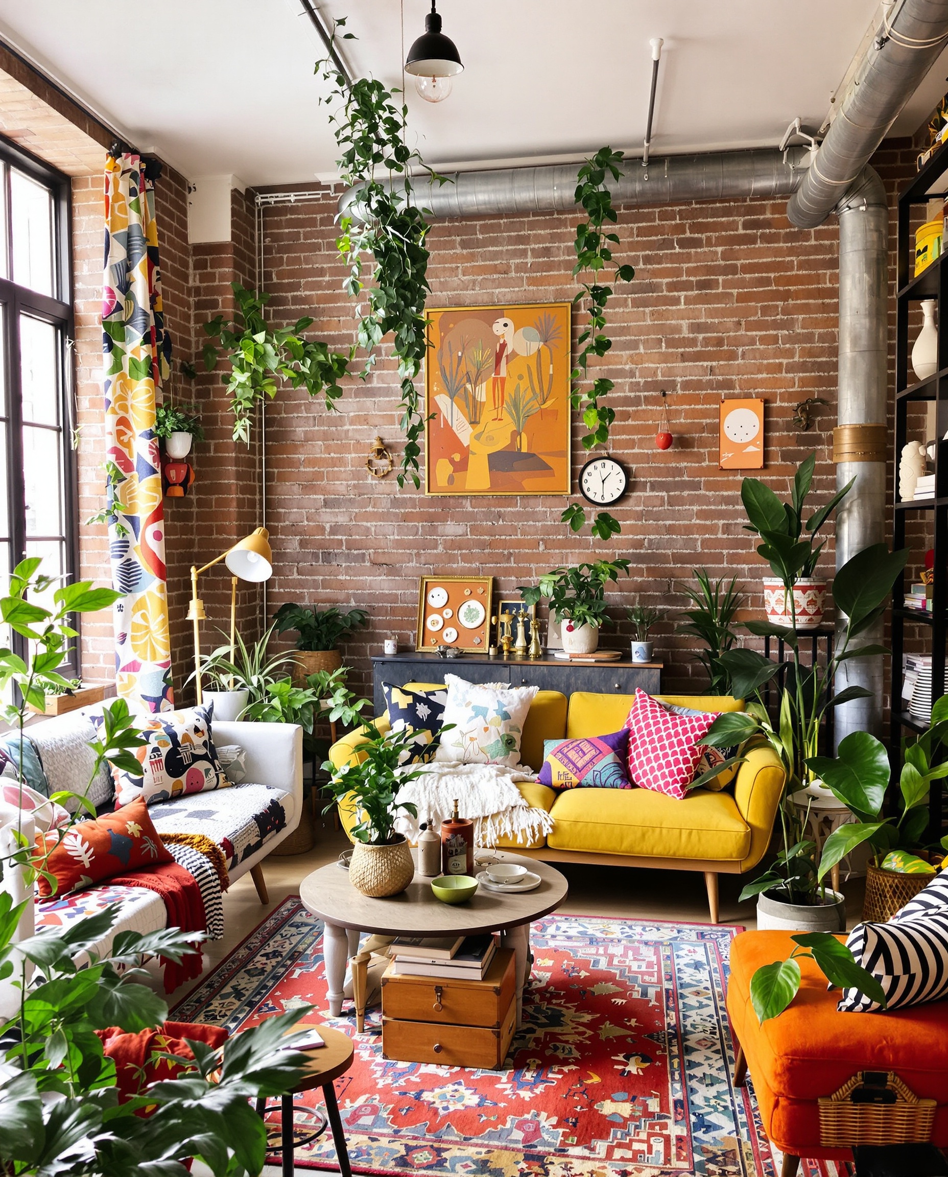 Appartement éclectique personnalisé couleurs et objets chinés