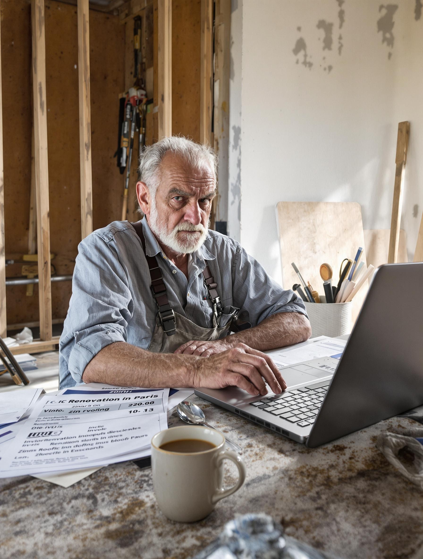 Artisan discutant d’un devis de rénovation de toiture en zinc à Paris.