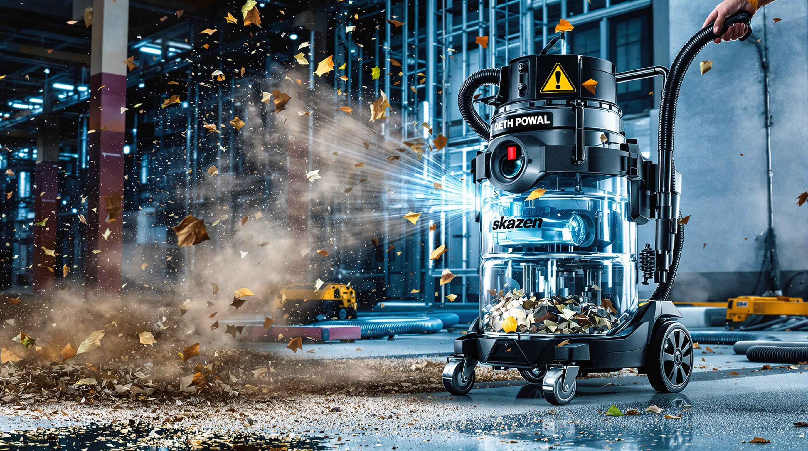Aspirateur eau poussière chantier poignée décolmatage soufflerie