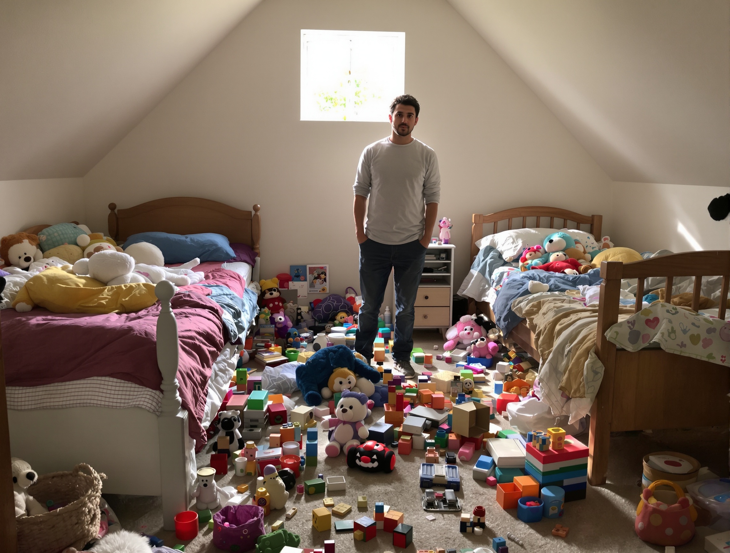 Chambre partagée pour deux enfants avec optimisation de l'espace