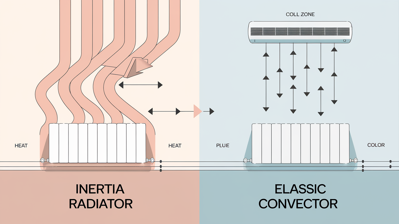 Comparatif diffusion chaleur inertie vs convecteur
