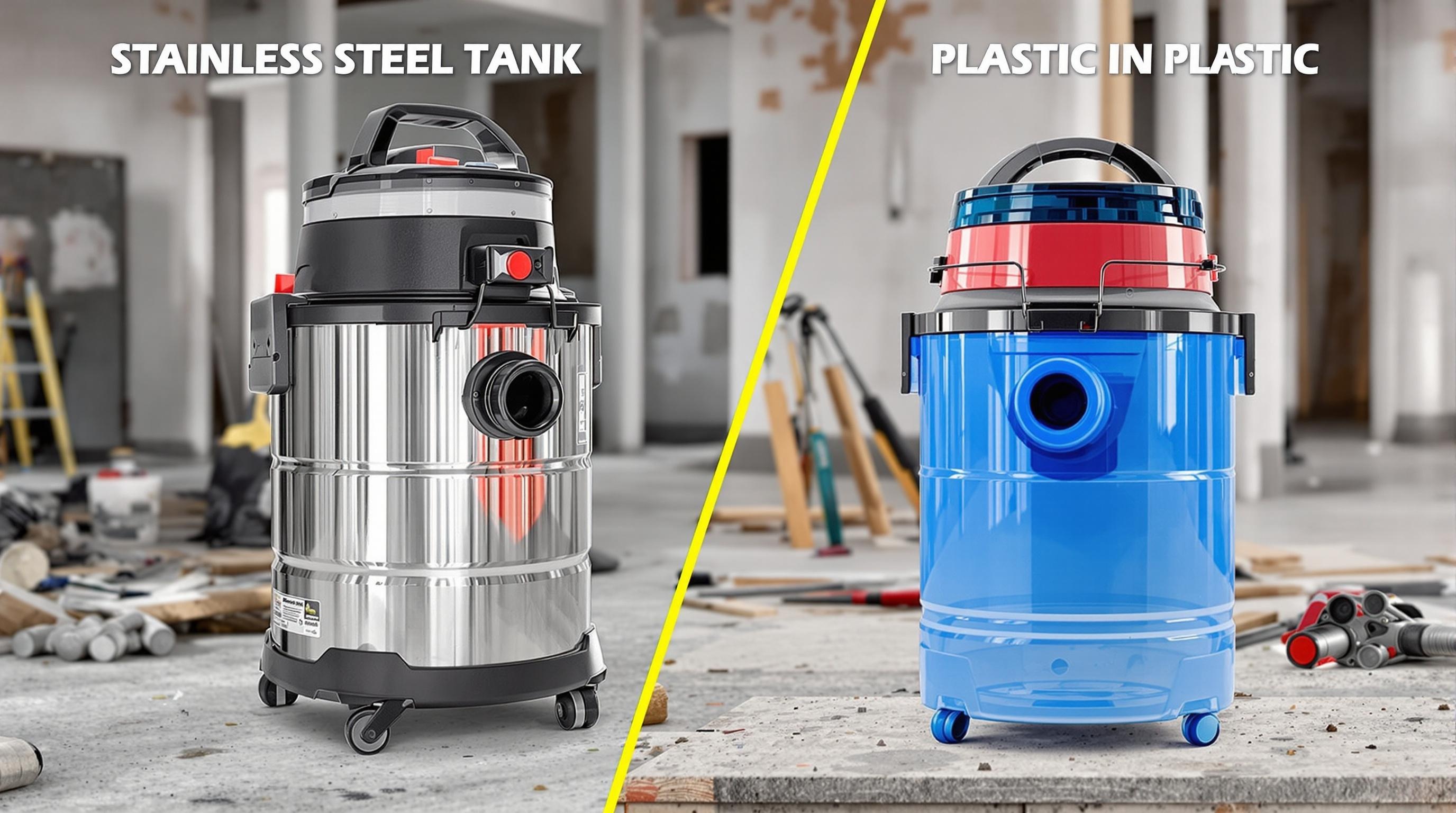 Comparatif cuve inox vs plastique aspirateur eau poussière