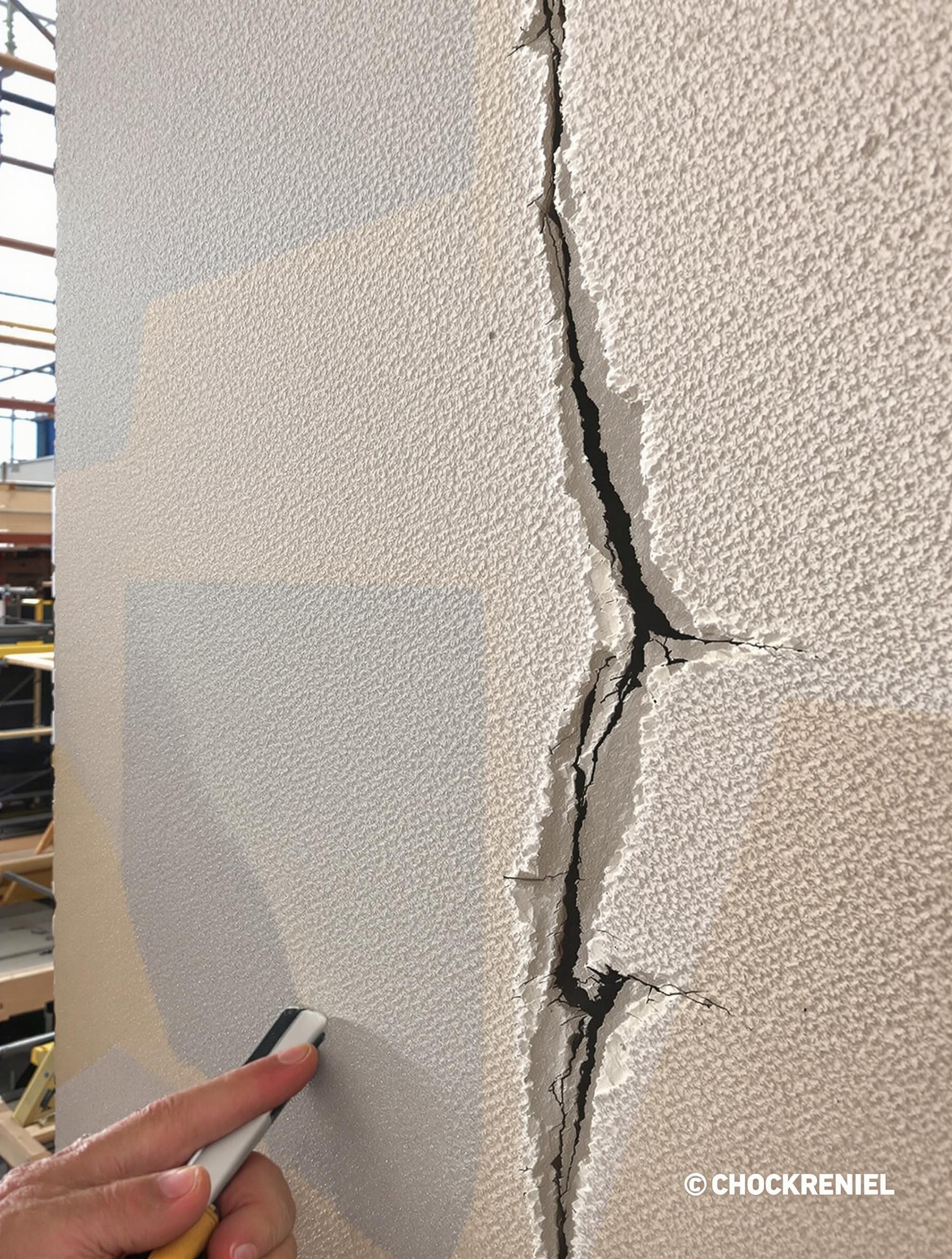 Comparatif entre une microfissure et une fissure traversante sur une façade