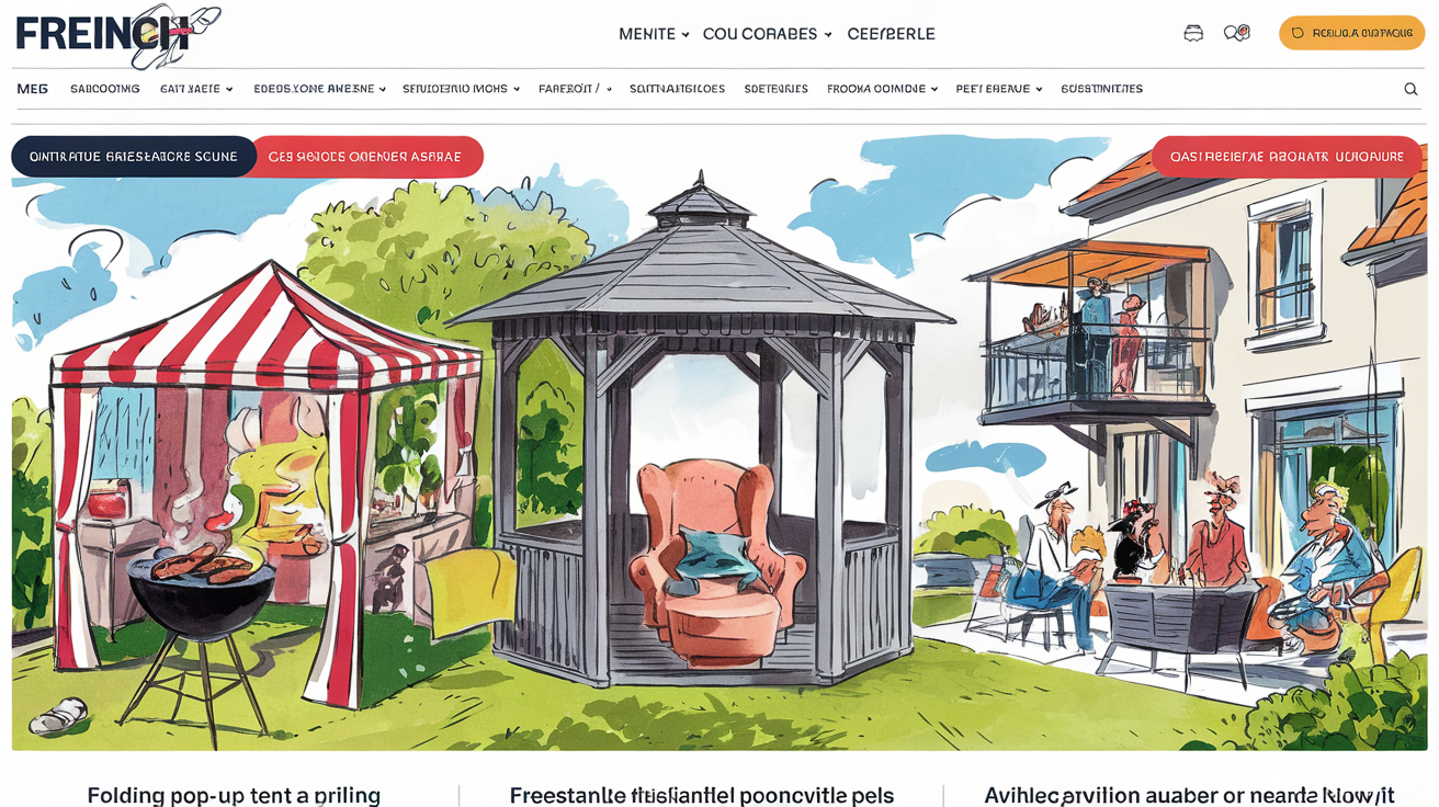 Comparatif visuel humoristique des trois types de tonnelles