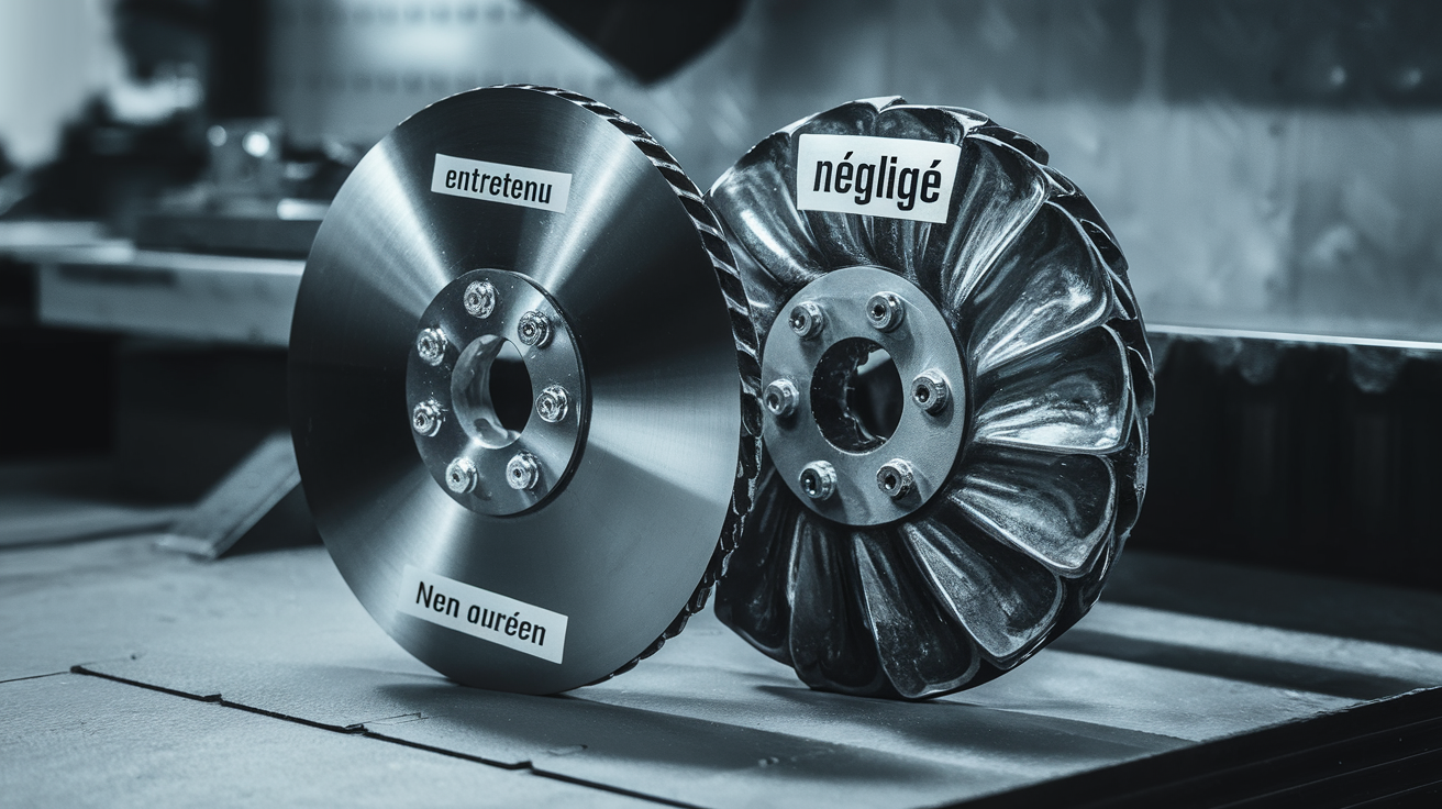 Disque diamant entretenu vs négligé