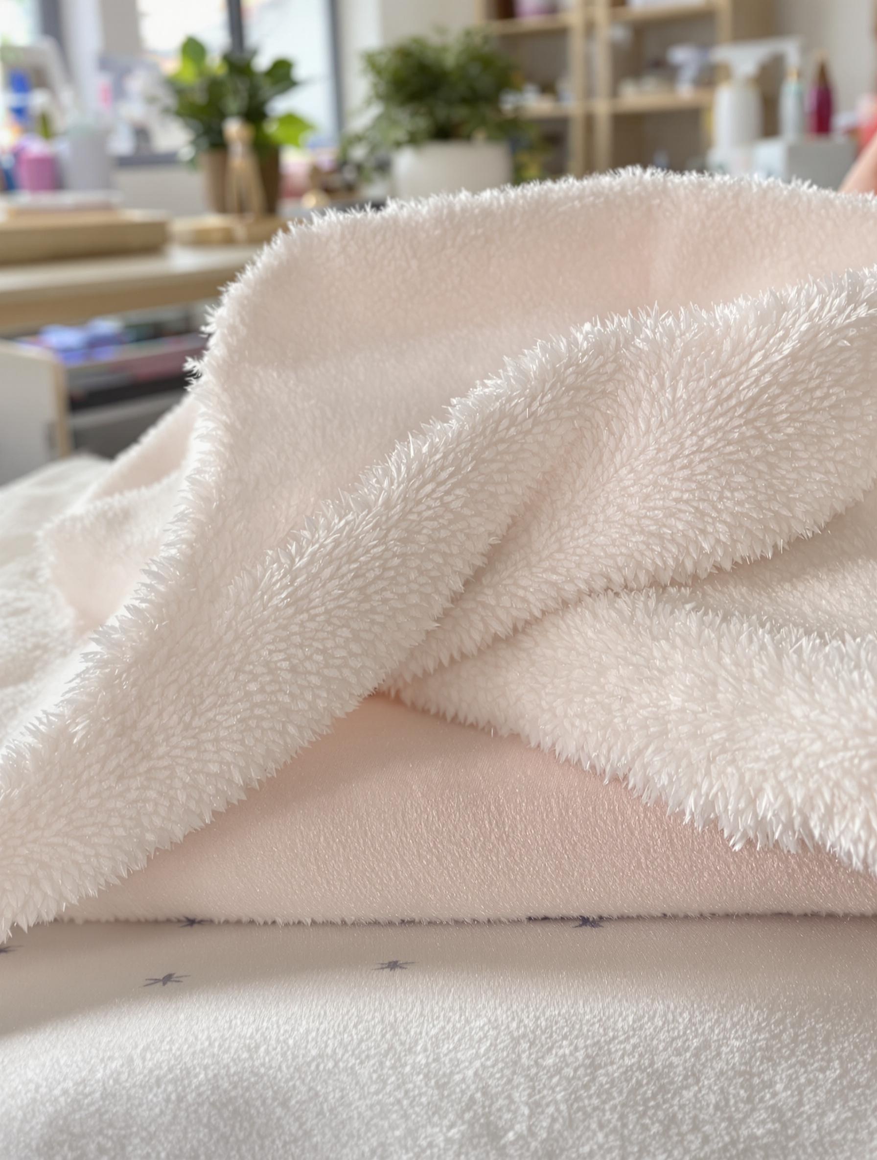 Échantillon de molleton ultra doux sur un tissu elfique