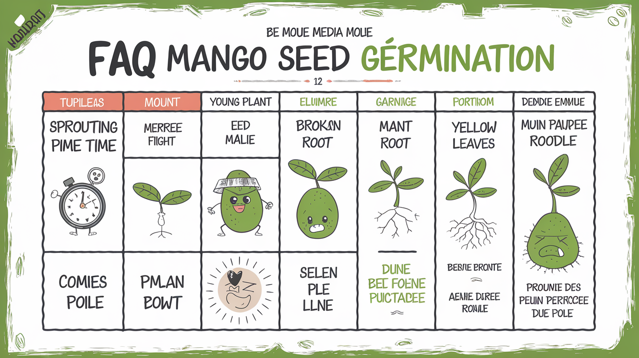 tableau FAQ germination mangue
