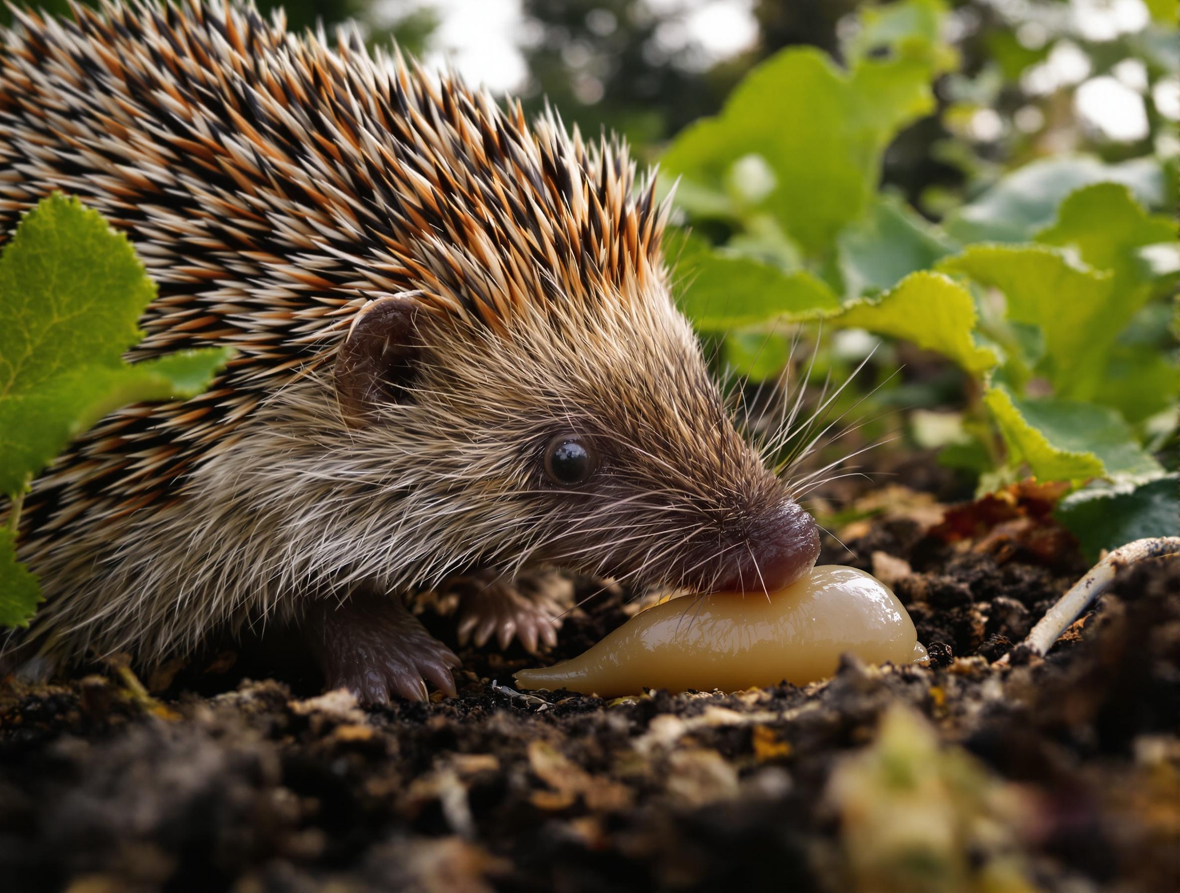 Hérisson régulant les limaces dans un potager sans pesticide