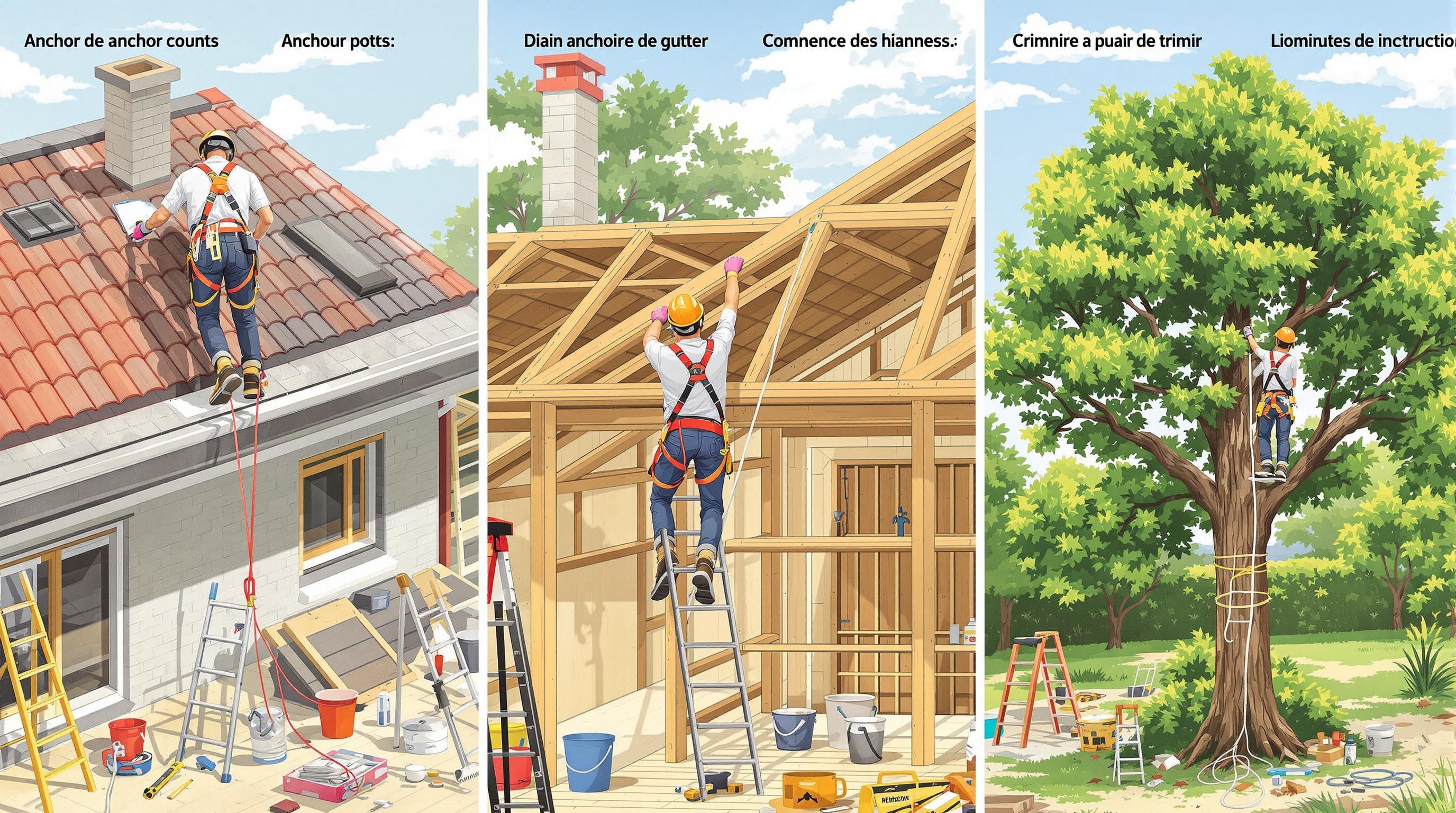 Scénarios EPI pour bricolage maison : toiture, gouttière, arbre