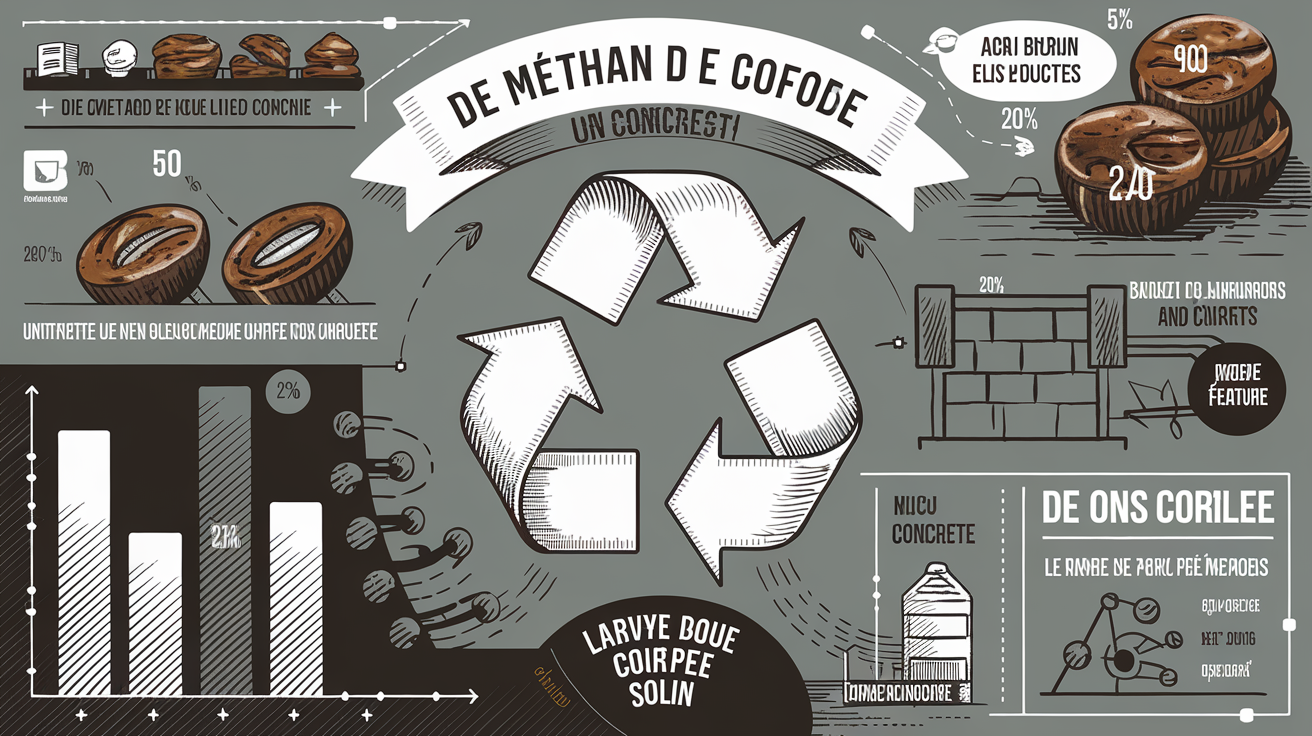 Réduction du méthane grâce au recyclage du marc de café