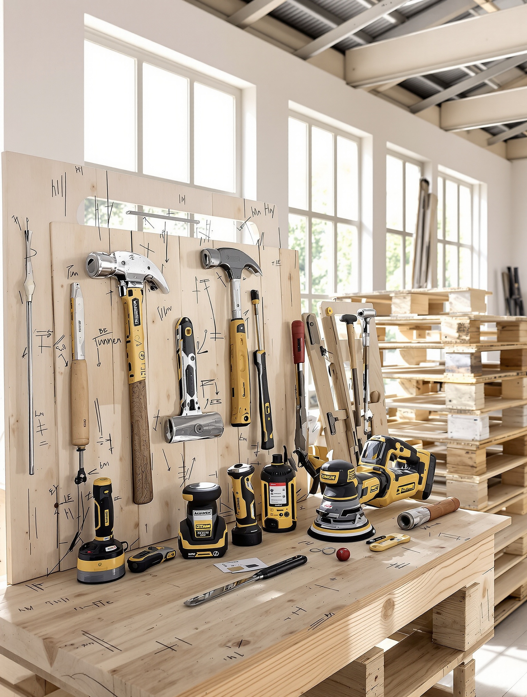 kit outils bricolage et palettes prêtes à l'emploi