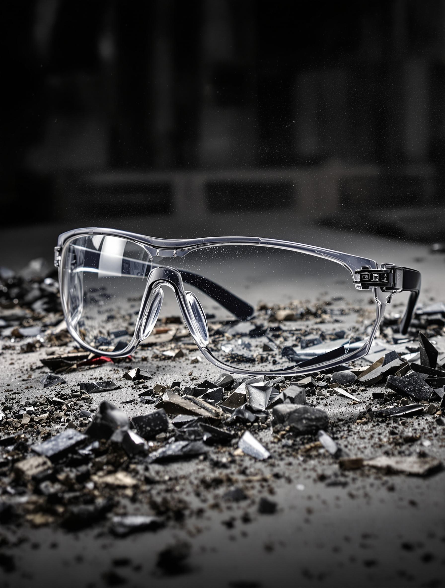 Lunettes de sécurité antibuée pour chantier avec projection de métal