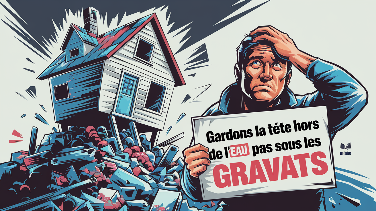 Maison debout sur des gravats - gardons la tête hors de l'eau