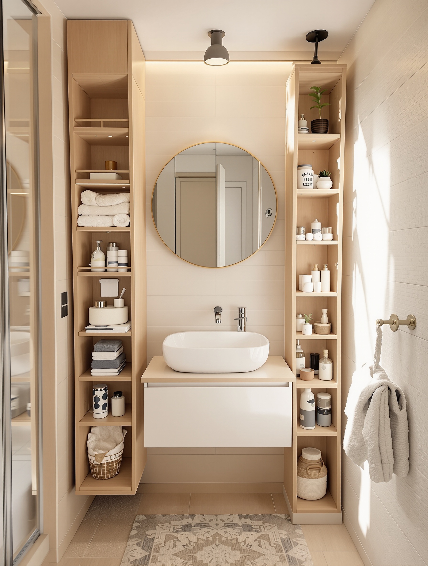 Micro-salle de bain rénovée avec vue plongeante