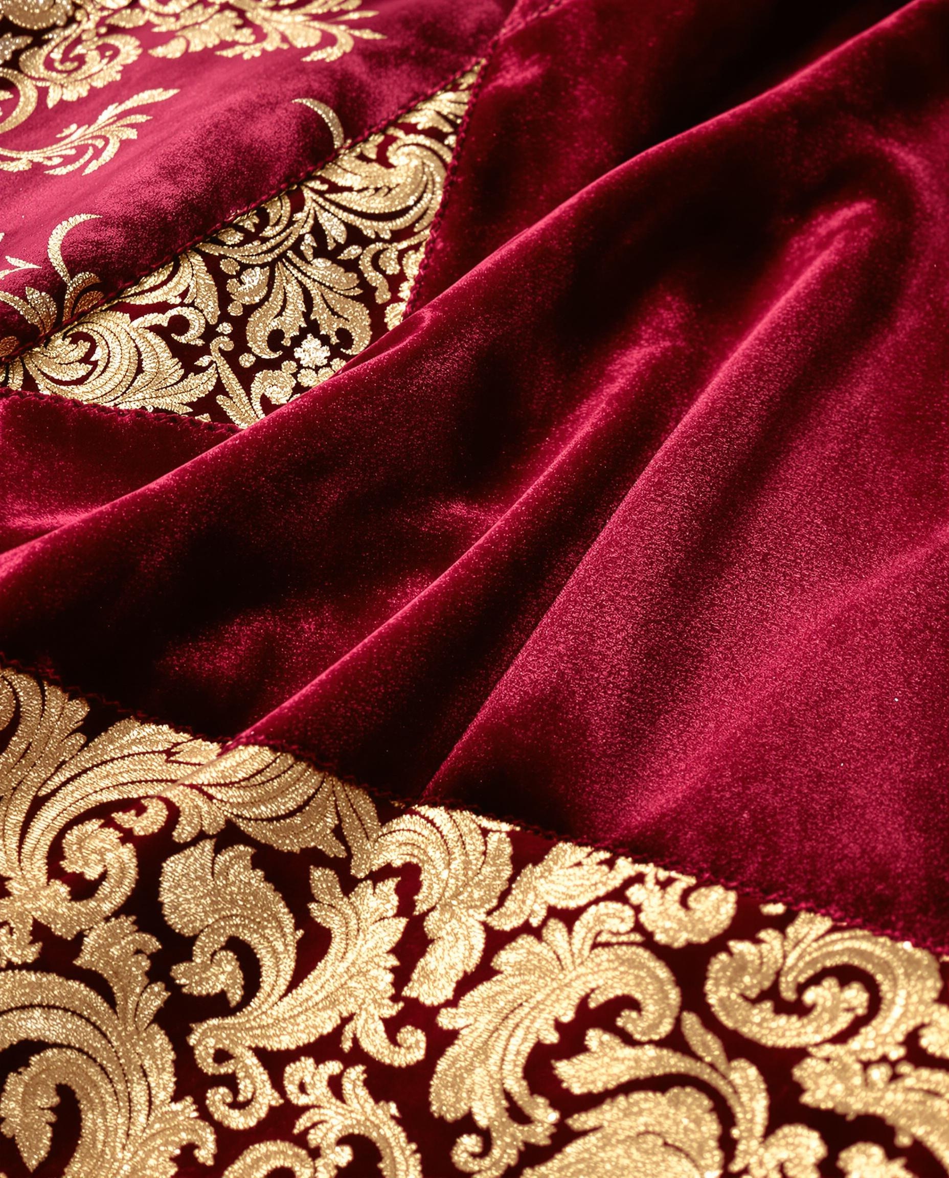 Patchwork velours et jacquard
