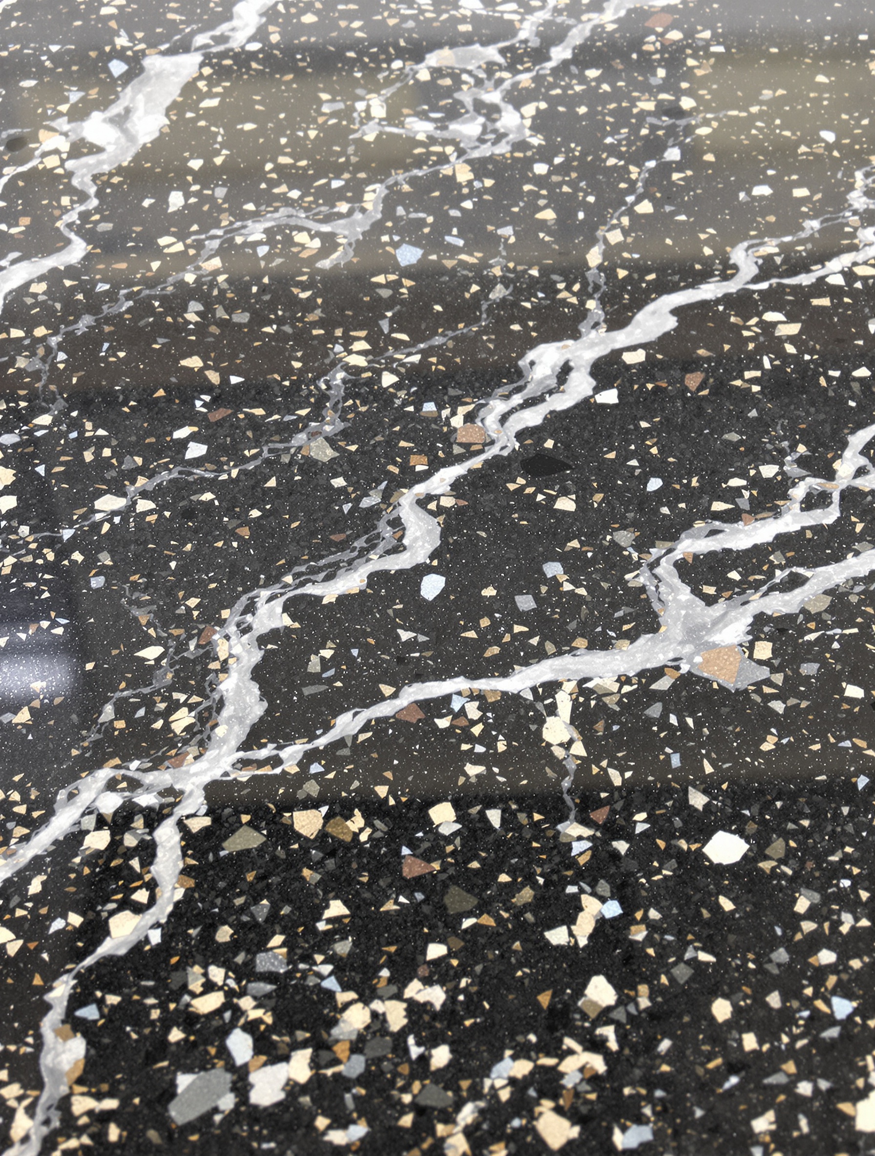 plan de travail en quartz gros plan texture