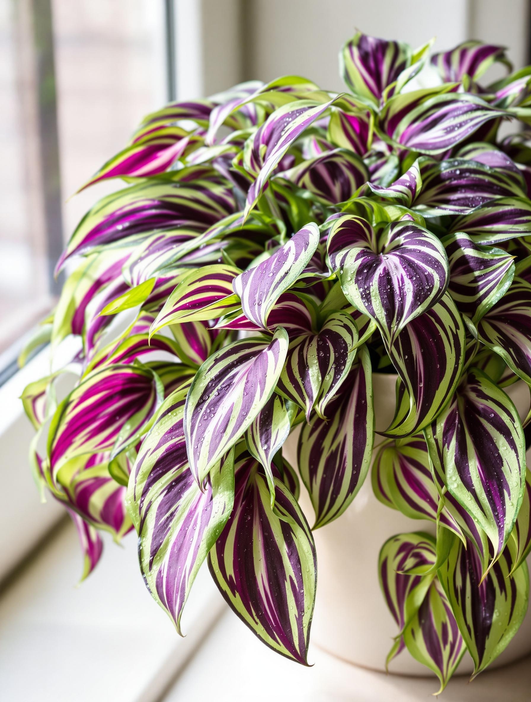 La plante misère, alias Tradescantia, s'épanouit avec sa facilité d'entretien et sa beauté simple.