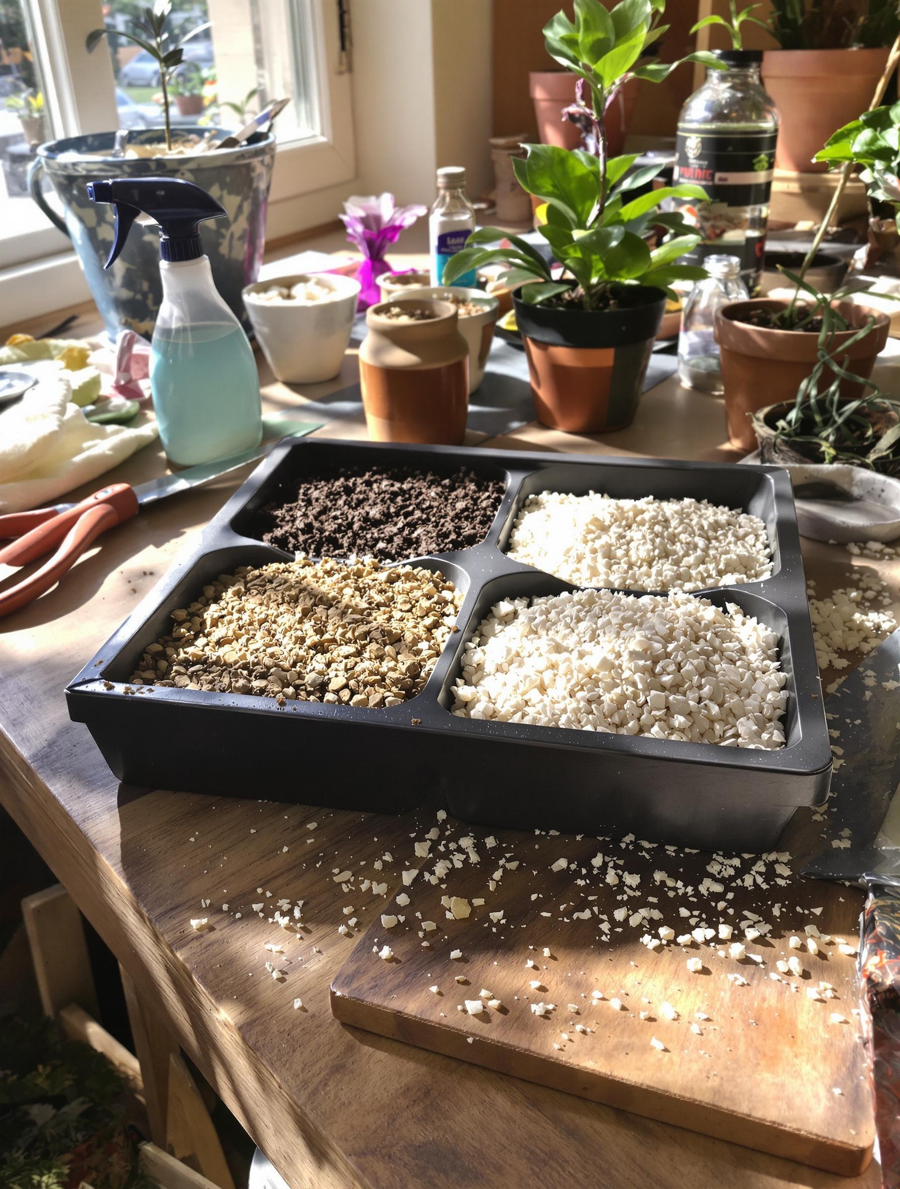 Substrat optimal pour bouturage de pivoines avec perlite et sable