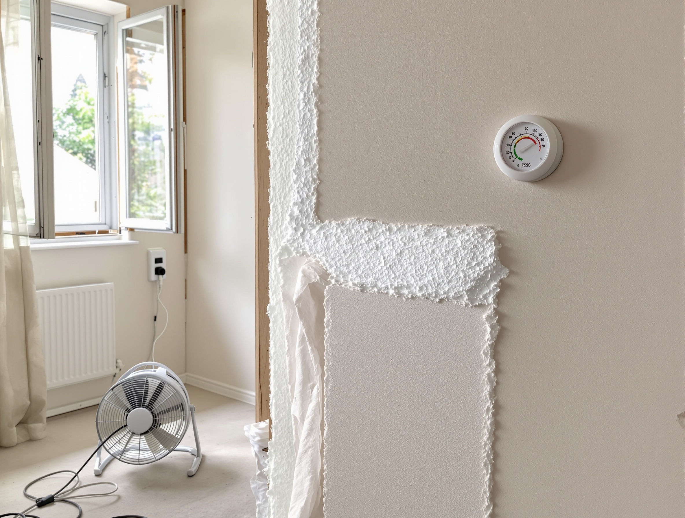 ventilation séchage ragréage bande mousse compressible
