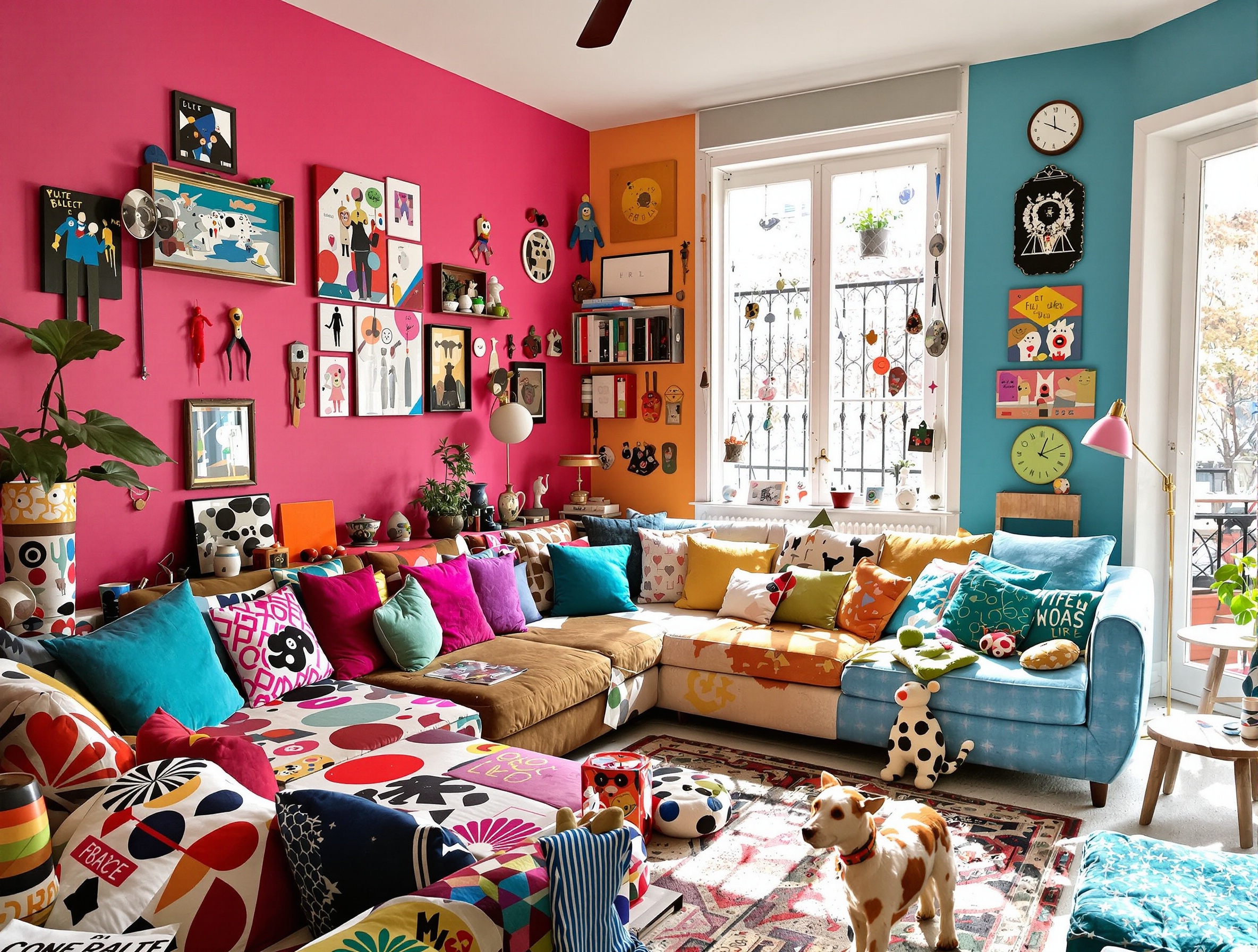 Salon déco éclectique, erreurs visibles mais ambiance chaleureuse