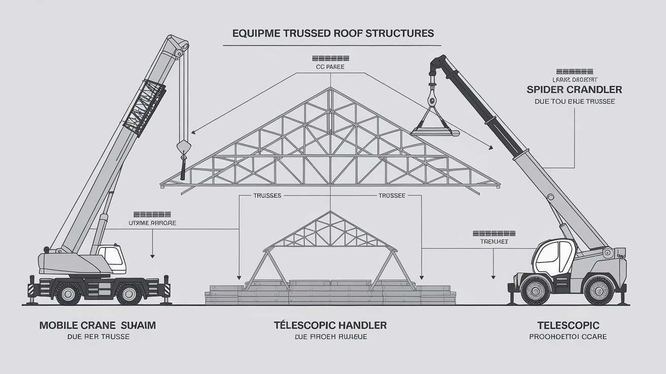 Matériels de levage adaptés à la charpente fermette : grue mobile, araignée, télescopique