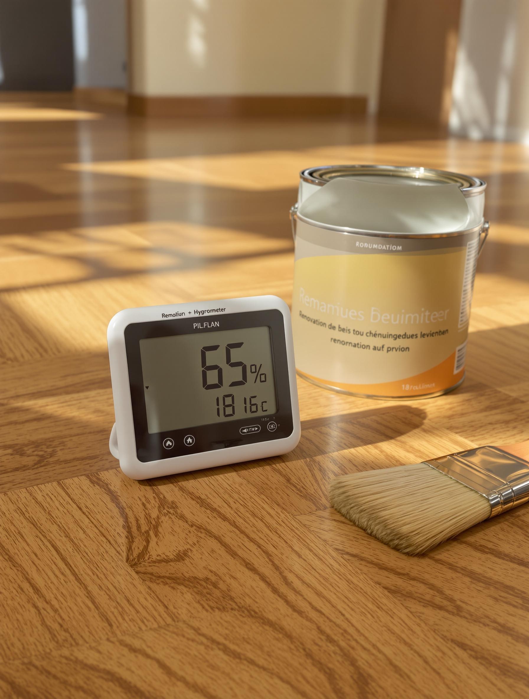 Thermo-hygromètre séchage peinture parquet chantier