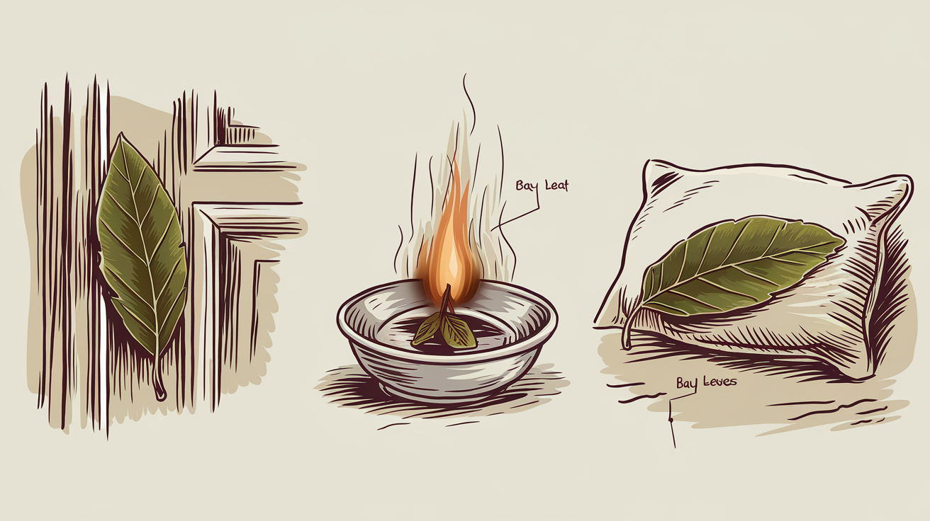Illustration usages laurier maison cadre porte feuille brûlée oreiller