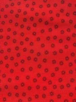 Vente de tissu  Petits points formant une fleur vrai rouge à petit prix