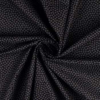 Vente de tissu  Faux uni noir avec petites fleurs en 140cm de large à petit prix