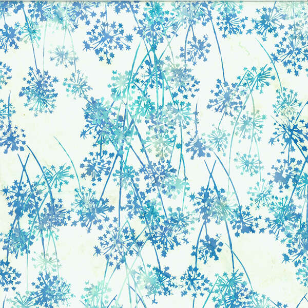 Image Batik ton de bleu et vert sur fond clair