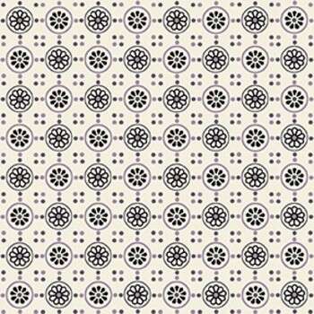 Vente de tissu Patchwork  Petit motif géométrique noir violet à prix Discount