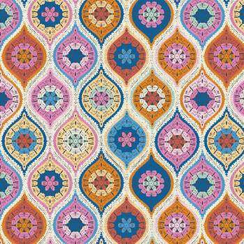 Vente de tissu Patchwork  forme géométrique multicolore à prix Discount